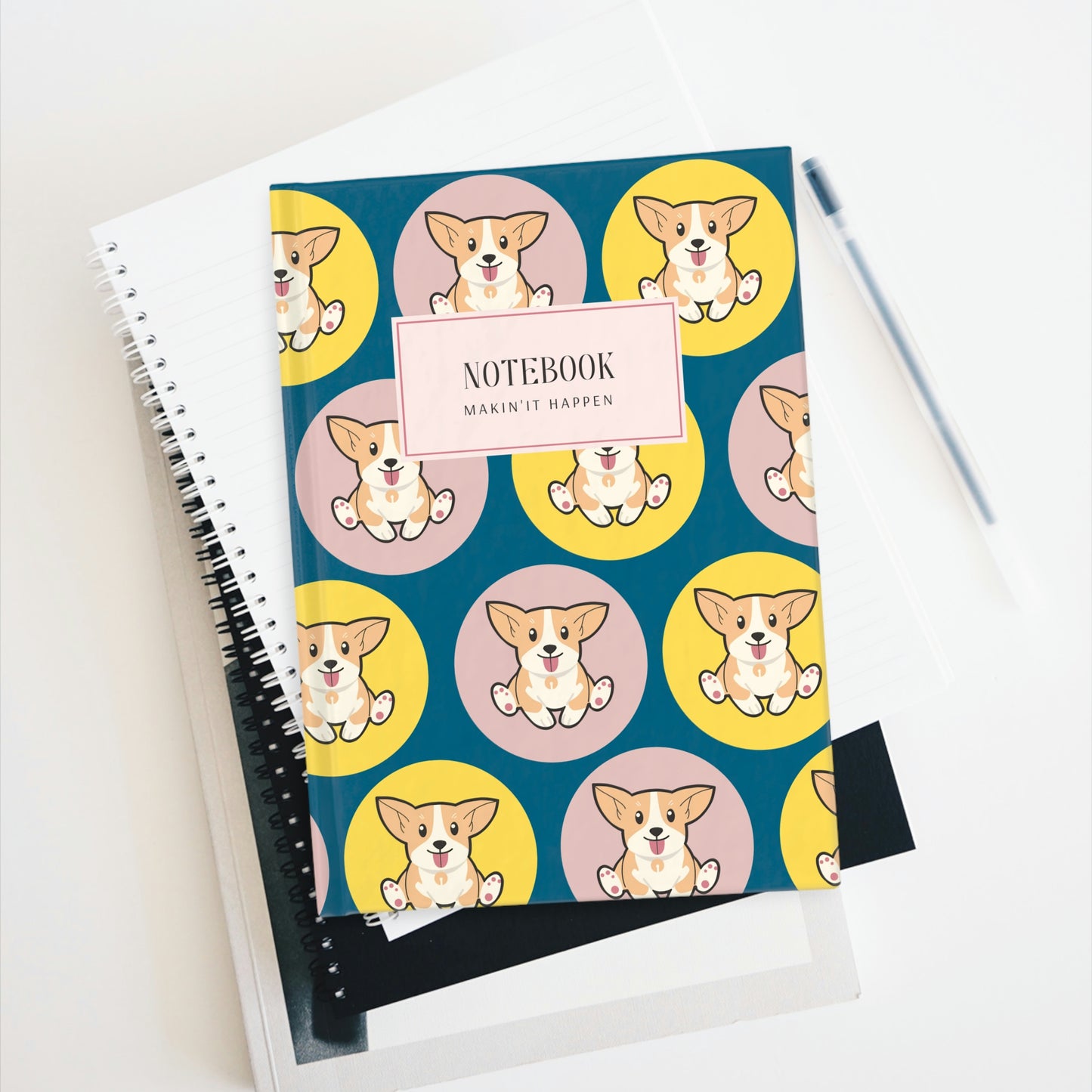 Corgi Puppy Journal - Ruled Line