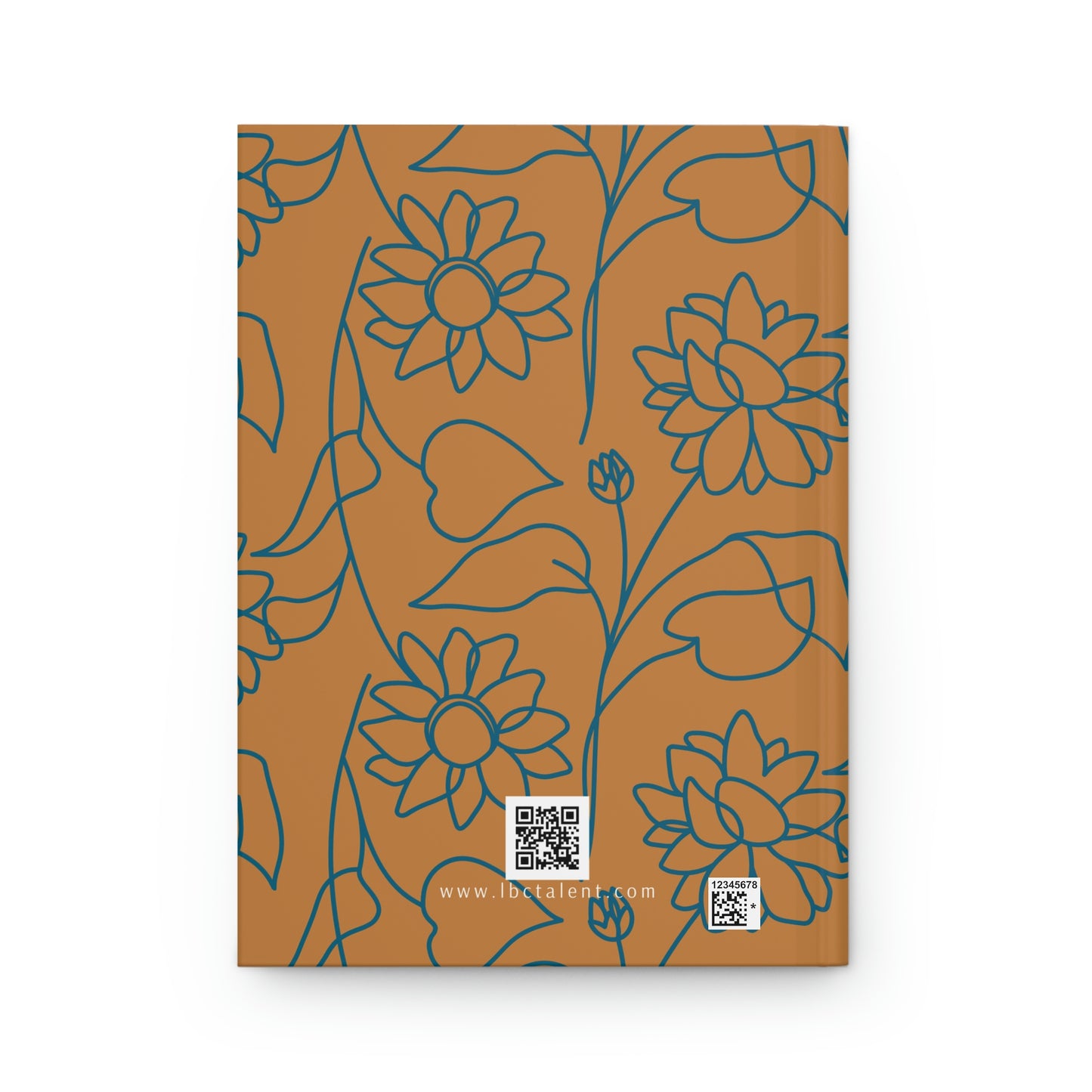 Makin' It Happen Hardcover Journal Matte Floral Brown Blue