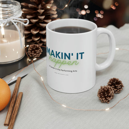 A Blue Green - Ceramic Mug 11oz - Let's Talk Makin' It Happen