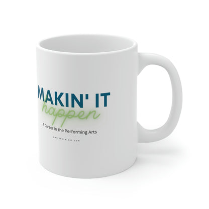 A Blue Green - Ceramic Mug 11oz - Let's Talk Makin' It Happen