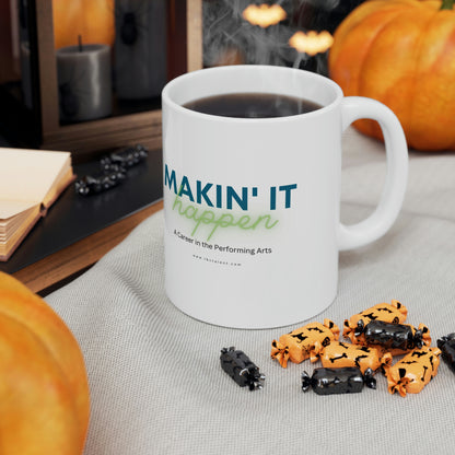 A Blue Green - Ceramic Mug 11oz - Let's Talk Makin' It Happen