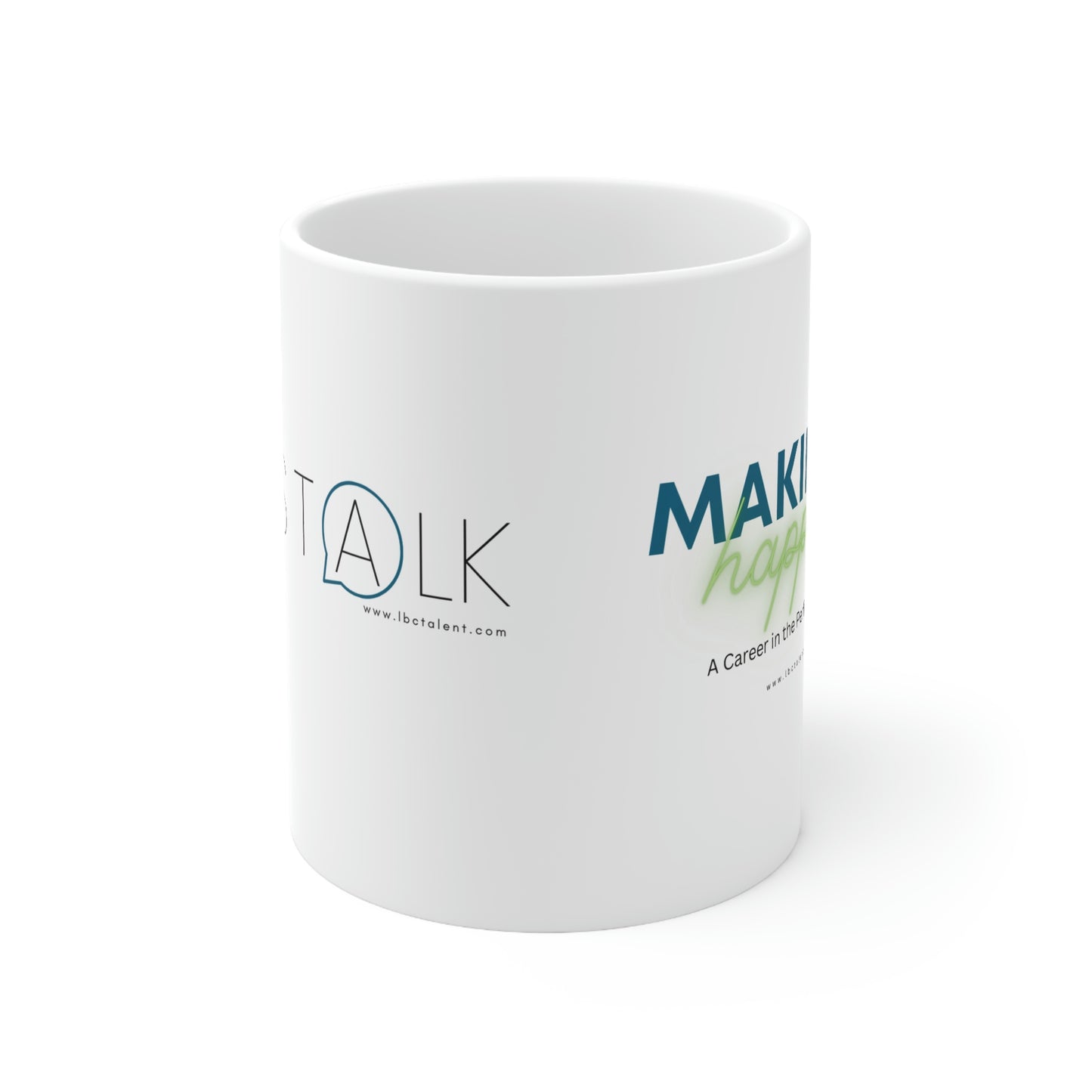 A Blue Green - Ceramic Mug 11oz - Let's Talk Makin' It Happen