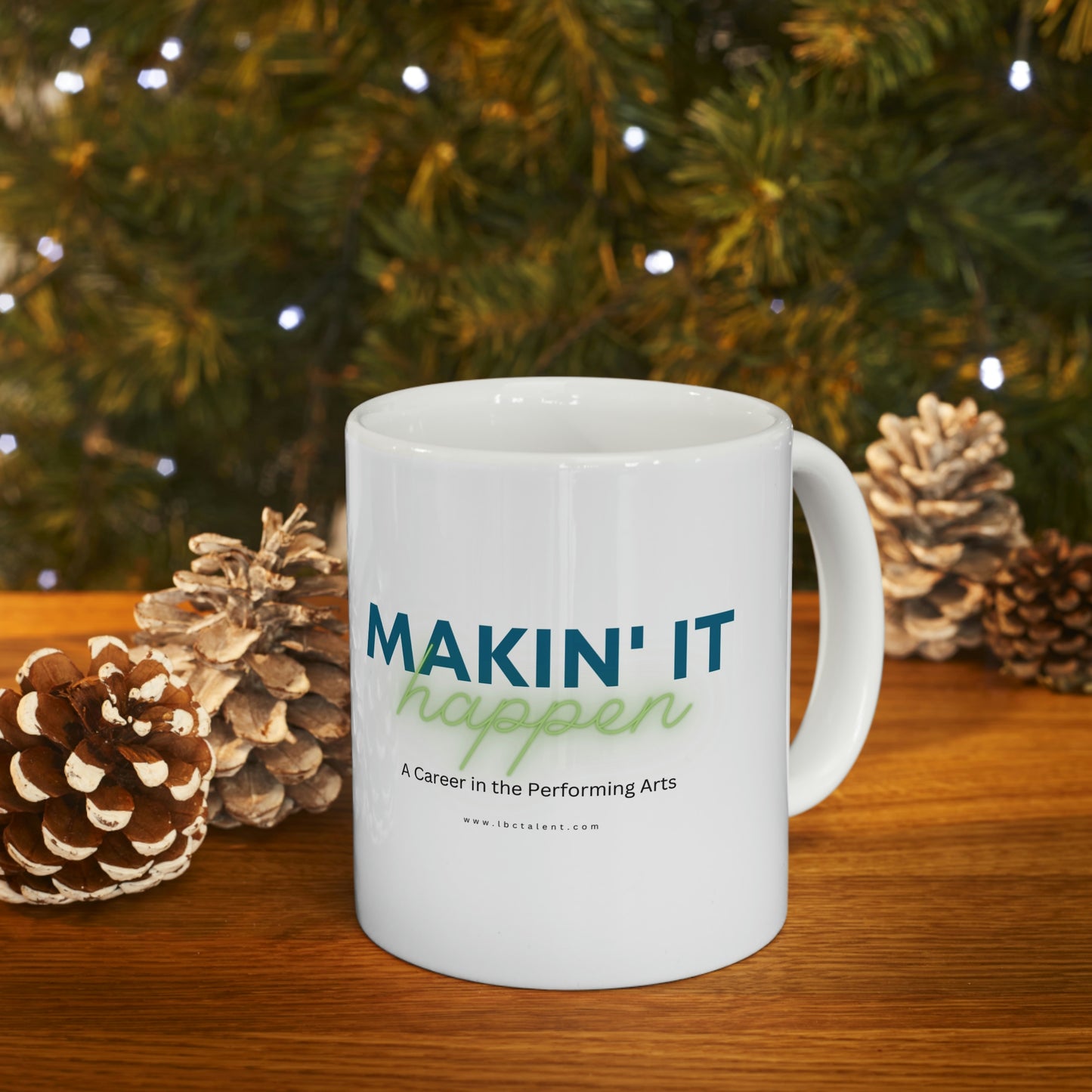 A Blue Green - Ceramic Mug 11oz - Let's Talk Makin' It Happen