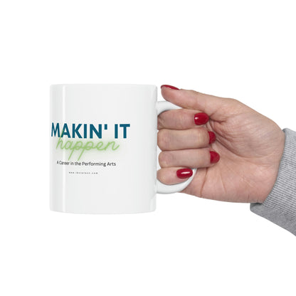 A Blue Green - Ceramic Mug 11oz - Let's Talk Makin' It Happen